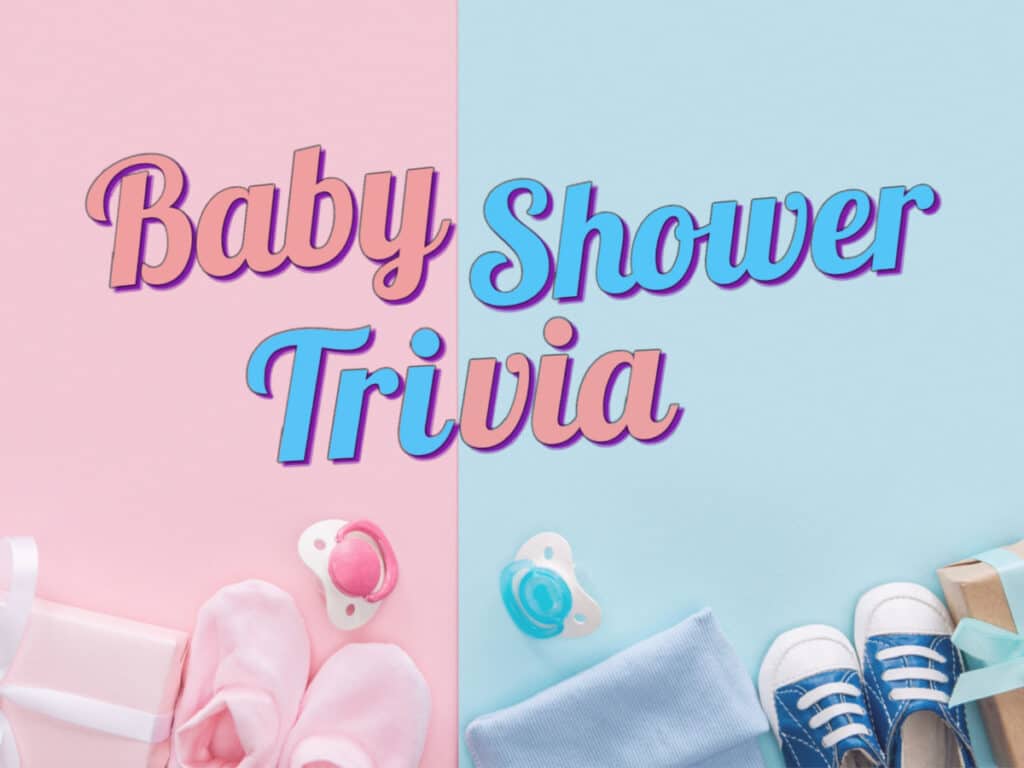 Feature image for article on baby shower trivia