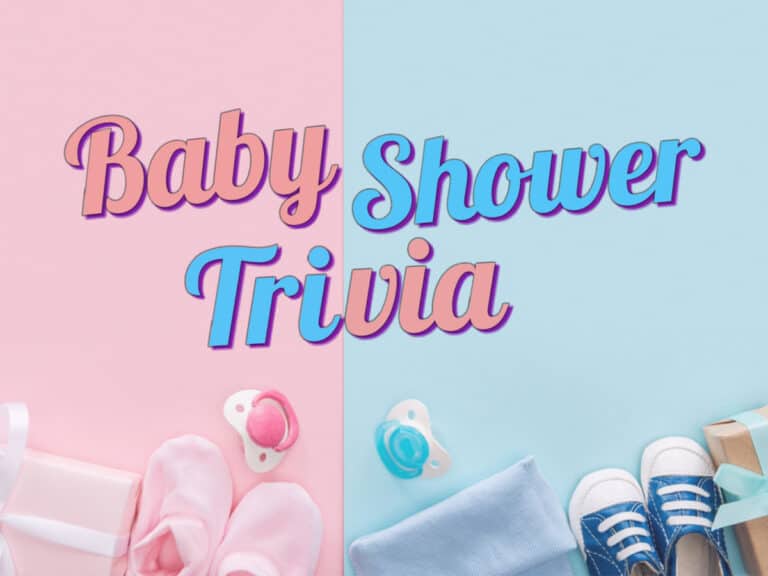 Feature image for article on baby shower trivia