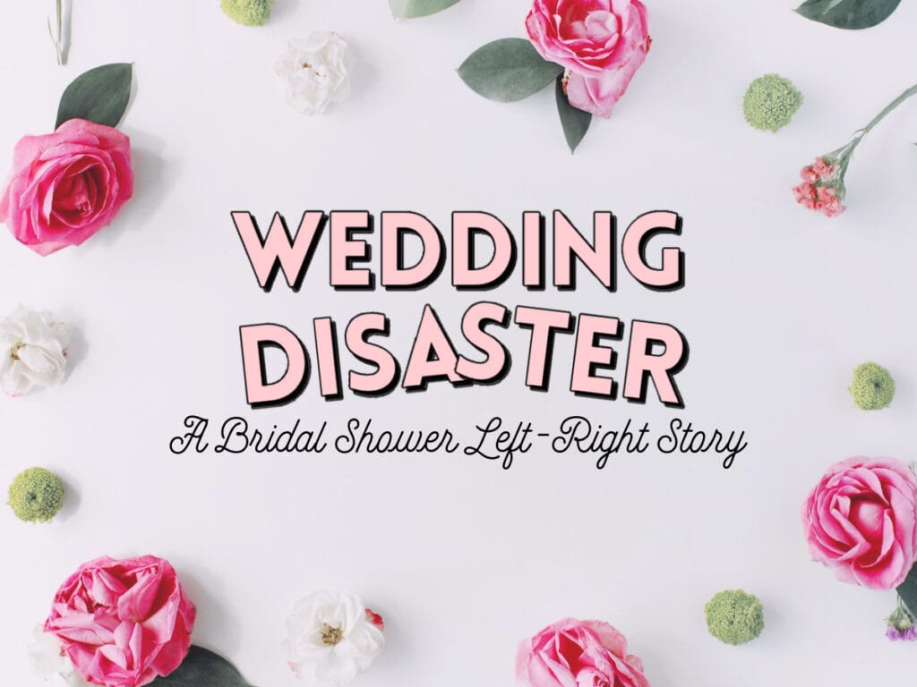 Feature image for article on left right bridal shower game